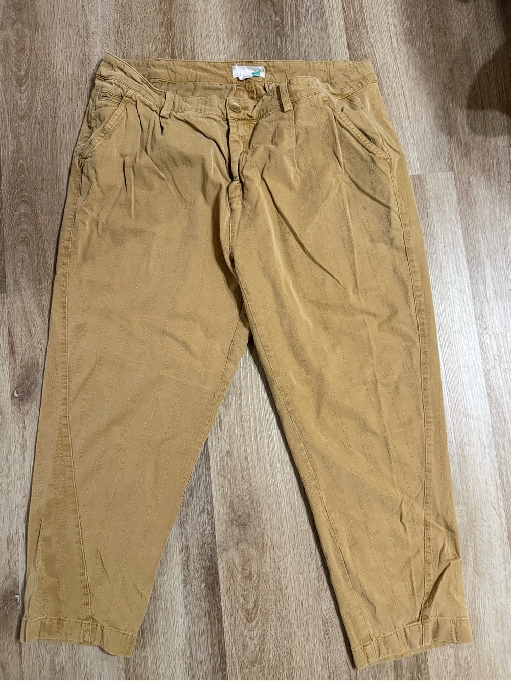 Anthropologie Women's Tan Khaki Pants Size 16w Lyocell Blend Comfort Breathable